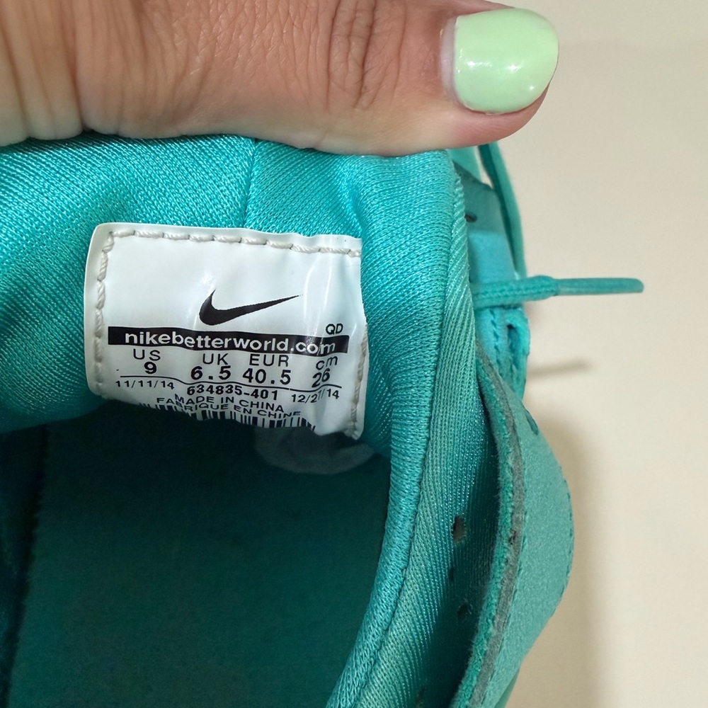Nike Air Huarache Size 9 Teal/Turquoise Sneakers Lightweight  & Iconic Style - Picture 4 of 12
